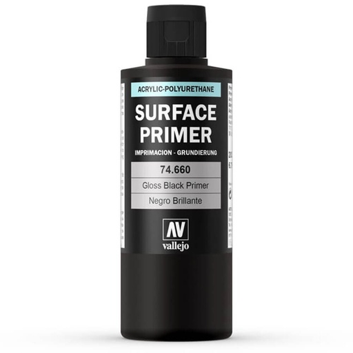 [LP1QERR01] Vallejo Surface Primer Gloss Black Primer 200mL