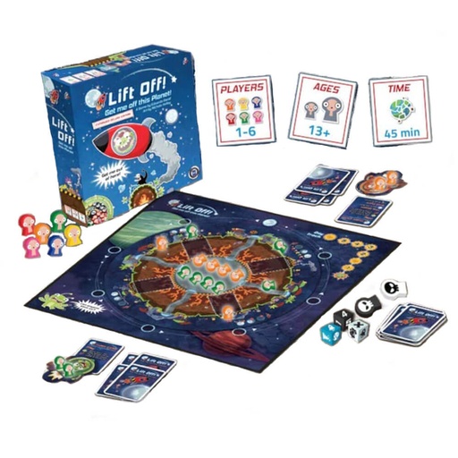 [LP1KMQR01] Lift Off! Get Me Off This Planet Expanded Deluxe Board Game
